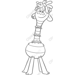 Playful Cartoon Giraffe