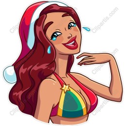 Colorful Santa Hat Holiday