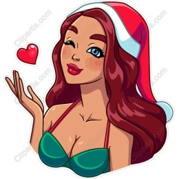 Charming Holiday Character in Santa Hat
