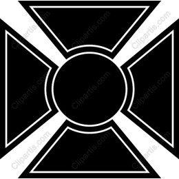 Black and White Decorative Cross
