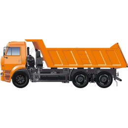 Orange Dump Truck