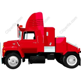Vibrant Red Ford Truck