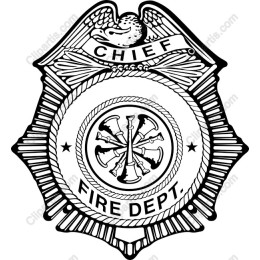 Fire Department Chief Badge