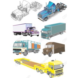  Truck Clipart Set - Bundle