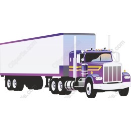 Vibrant Purple Freight Truck