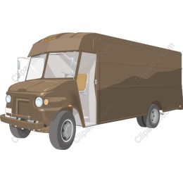 Classic Brown Delivery Truck