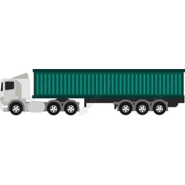 Truck with Shipping Container
