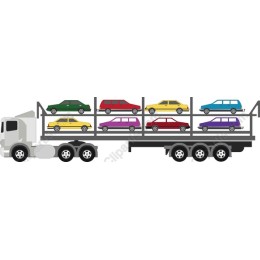 Car Carrier Truck with Colorful Vehicles