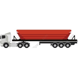 Truck with Red Shipping Container