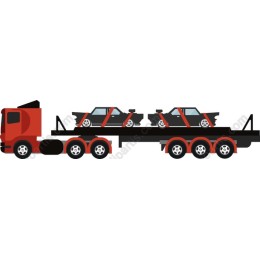 Flatbed Truck with Classic Cars