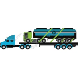 Dynamic Truck Towing Tanker