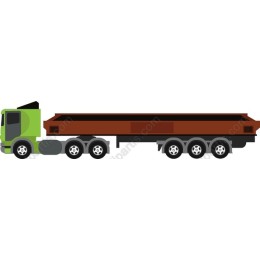 Vibrant Flatbed Truck