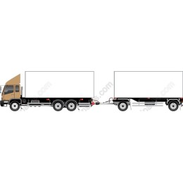Premium Freight Truck with Dual Trailer