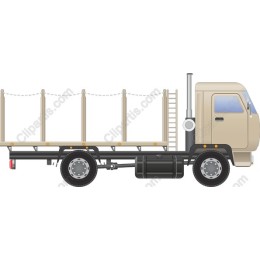 Beige Flatbed Truck