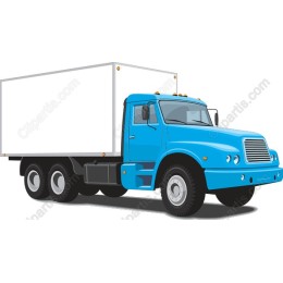Blue Delivery Truck