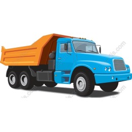 Vibrant Blue Dump Truck