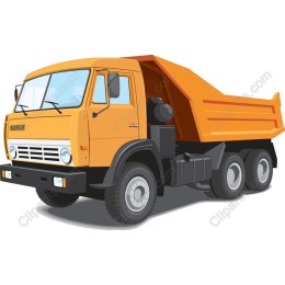 Classic Orange Dump Truck