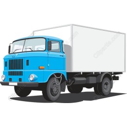 Classic Blue Delivery Truck