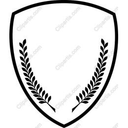 Elegant Shield with Laurel Branches