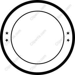 Elegant Circular Frame with Stars