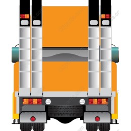 Heavy-Duty Truck - Rear View