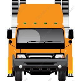Orange Delivery Truck