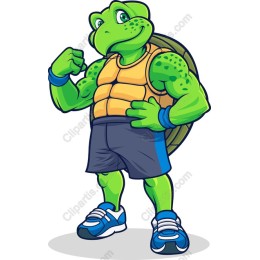 Muscular Turtle Character
