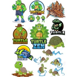 Turtle Adventure Clipart Bundle: 8 Unique