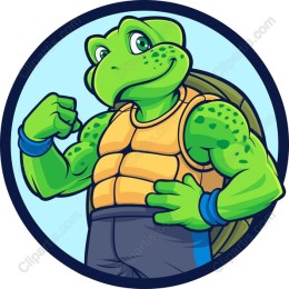 Muscular Turtle Character