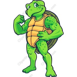 Muscular Turtle Character