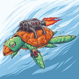 Rocket-Powered Turtle