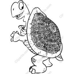 Playful Cartoon Turtle
