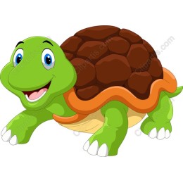 Cheerful Cartoon Turtle