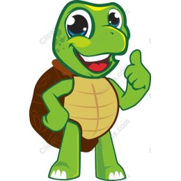 Playful Cartoon Turtle