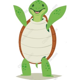 Cheerful Cartoon Turtle