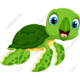 Cheerful Cartoon Turtle