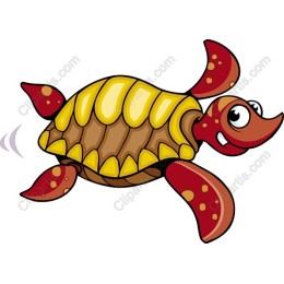 Cheerful Cartoon Turtle