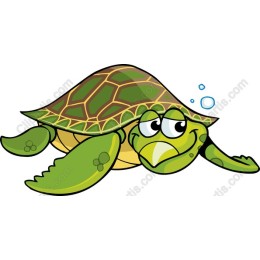 Playful Cartoon Turtle