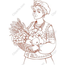 Folk Art Fruit Basket