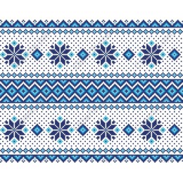 Charming Blue Snowflake Pattern