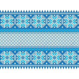 Blue and White Geometric Pattern