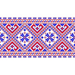 Red and Blue Geometric Pattern