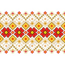 Vibrant Floral Geometric Pattern