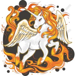 Majestic Flaming Unicorn