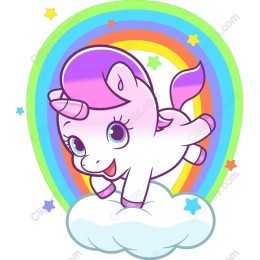 Whimsical Rainbow Unicorn