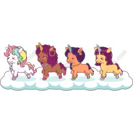 Whimsical Unicorn Quartet