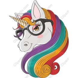 Vibrant Unicorn with Glasses