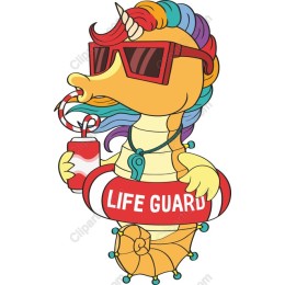 Playful Seahorse Lifeguard