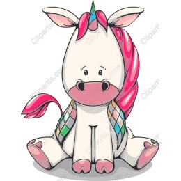 Cute Sitting Unicorn
