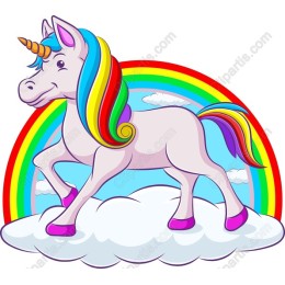 Whimsical Unicorn on Cloud